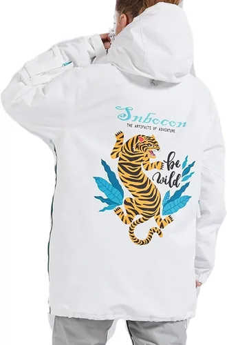 Miniatura 26 de Chaqueta anorak de esquí para mujer, impermeable, resistente al viento, cálido, para snowboard, abrigo de invierno con capucha
