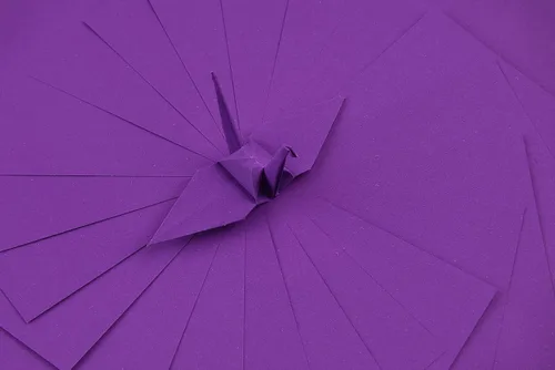 Miniatura 2 de 100 Origami de doble cara púrpura oscuro, 3 x 3 pulgadas, papel cuadrado fácil de plegar para plegar, grúas, álbum de recortes (P04)