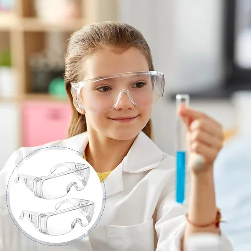 Miniatura 7 de Queekay Gafas de seguridad sobre anteojos Gafas de protección contra polvo, impacto y arañazos para hombres, mujeres, enfermeras, trabajadores