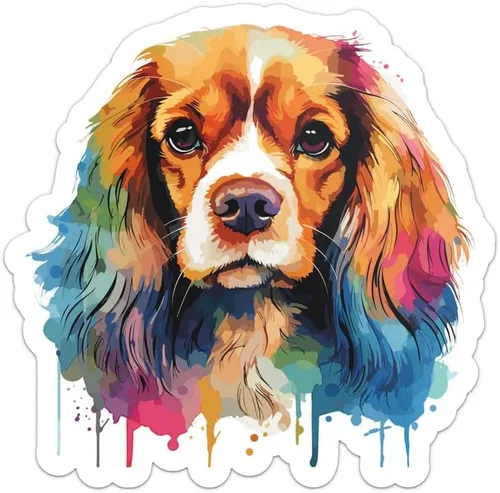 Miniatura 44 de Generic Colorida acuarela Shih Tzu - Calcomanía de vinilo impermeable para automóvil, laptop, pared, ventana, botella de agua, tamaño adhesivo