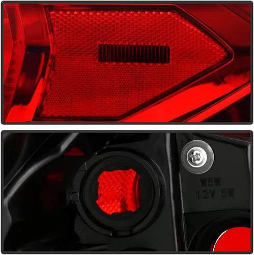 Miniatura 6 de ACANII - Para Mitsubishi Mirage G4 Sedan Luz trasera roja transparente 2017 2018 2019 2020 reemplazo lado del conductor
