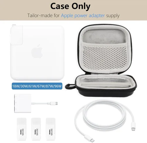 Miniatura 3 de Estuche Cargador para Macbook, Bolsa Organizadora Electrónica Portátil, Bolsa de Almacenamiento de Viaje para Accesorios de Laptop, Adaptador