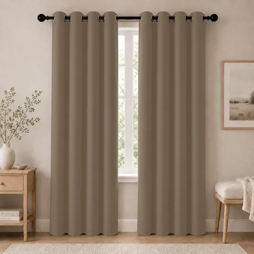 Miniatura 45 de Cortinas de oscurecimiento de habitación de 45 pulgadas de largo para dormitorio y sala de estar, cortinas térmicas aislantes con ojales