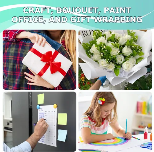 Miniatura 19 de Vanhench Papel de regalo negro de 36" x 1500" (125 pies), rollo de papel kraft de color sólido para tablón de anuncios, construcción de pósteres