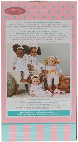 Miniatura 4 de Madame Alexander Muñeca My Little Girl Rainbow Overalls de 14 pulgadas, tono de piel claro