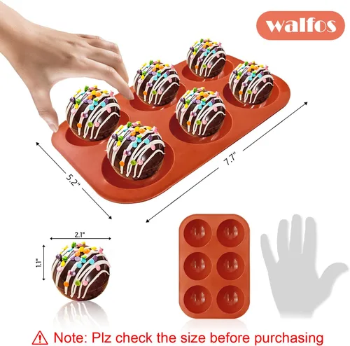 Miniatura 2 de Molde de silicona para bombas de chocolate caliente, molde mediano de semiesfera, 2 paquetes de moldes de silicona para hornear de media esfera