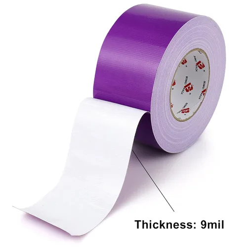 Miniatura 6 de Cinta adhesiva morada de 3 pulgadas impermeable, resistente, 3 pulgadas x 60 yardas, cinta adhesiva de grado industrial de 9 milésimas de pulgada