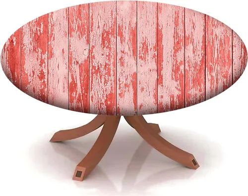 Miniatura 23 de Mantel redondo ajustable con patrón marítimo, borde elástico, adecuado para catering y cocina, se puede limpiar con el mantel de mesa redonda