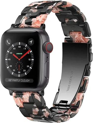 Miniatura 47 de HOPO Compatible With Apple Watch Band Thin Lightweight Resin Strap Bracelet Fashion Wristband Replacement For iWatch Bands Series Ultra 11 10 9 8 7