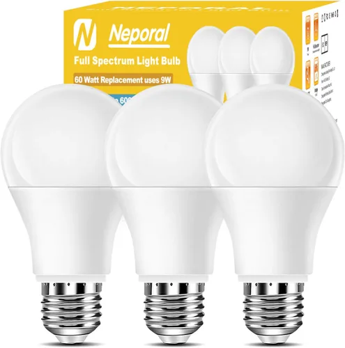 Miniatura 10 de Neporal - Foco de luz de espectro completo de 15 W, focos de luz solar natural sin UV de 2700 K, foco LED de 15 W equivalente a 100 W, CRI 90+, sin