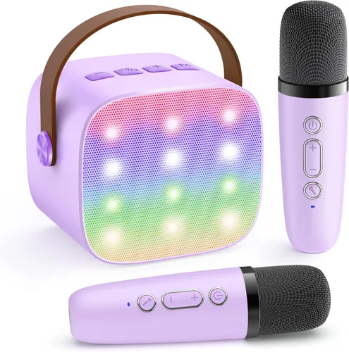 Miniatura 14 de YLL Mini máquina de karaoke para niños y adultos, regalos de cumpleaños para niños de 3, 4, 5, 6, 7, 8, 9 años o más, altavoz Bluetooth portátil