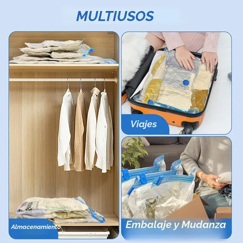 Miniatura 4 de Fygrip 20 bolsas de almacenamiento al vacío con bomba de mano, 4 Jumbo + 4 grandes + 4 medianas + 8 pequeñas bolsas de plástico de embalaje, bolsas