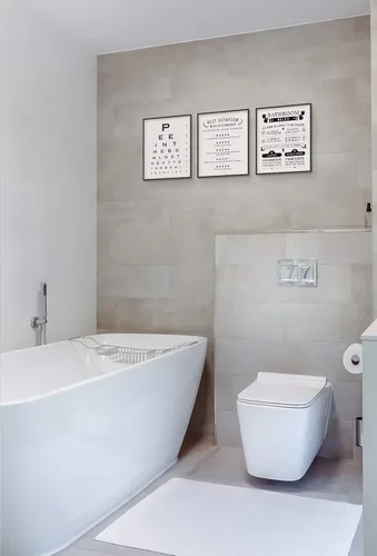 Miniatura 5 de HAUS AND HUES Divertida decoración de pared, juego de 3 impresiones artísticas de pared, letreros de baño Reglas de baño