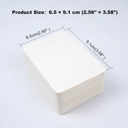 Miniatura 4 de Moriquill 100 hojas de papel para acuarela ATC – 300 g/m², prensado en frío, 2.5"x3.5", sin ácidos, esquinas redondeadas, superficie texturizada