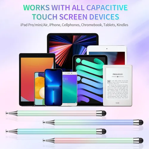 Miniatura 3 de Lápiz óptico para pantallas táctiles, sensibilidad 2 en 1 y lápiz capacitivo de precisión para iPad, lápiz óptico compatible con iPhone, Apple iPad