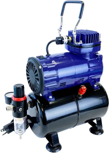 Miniatura 2 de Paasche D3000R compresor de 1/5 HP con tanque, regulador y trampa de humedad.