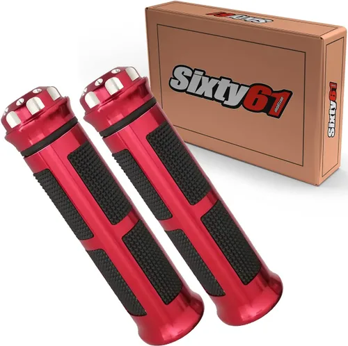Empuñaduras de gel compatibles con Suzuki GSXR 600 750 negro y rojo 1997-2020 Comfort Racing, GSXR600 GSXR750