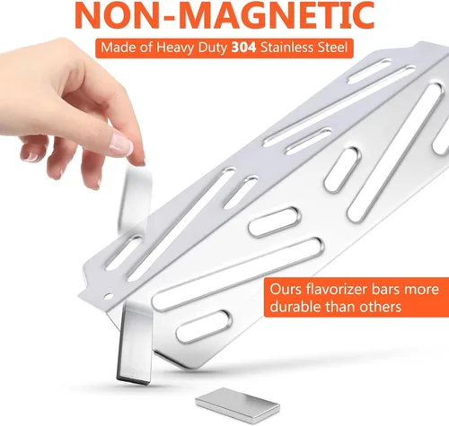 Miniatura 4 de QuliMetal Deflector de calor de acero inoxidable 304 para Weber Genesis II serie 300, Genesis II E-310, II E-315, II E-330, II E-335, II S-310, II