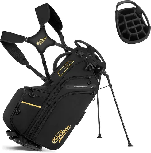 Bolsa ligera para palos de golf con soporte, 14 divisiones para bolsas de golf con divisores de longitud completa para hombres y mujeres, bolsa de
