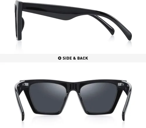 Miniatura 4 de Gafas de sol cuadradas vintage para mujer, diseño de ojo de gato pequeño