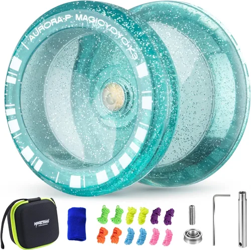 Miniatura 12 de MAGICYOYO Crystal Yoyo K3 Aurora-p, yoyó sensible para niños de 8 a 12 años, truco de giro de dedo profesional para avanzados, con rodamiento que