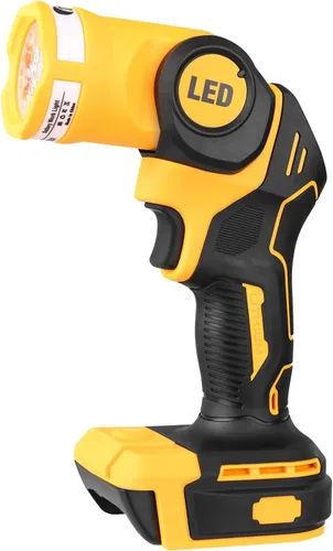 OTYTY Luz de trabajo LED inalámbrica, compatible con batería DeWalt 20V Max, linterna recargable de 20W 1000LM, luz de inundación portátil, cabezal