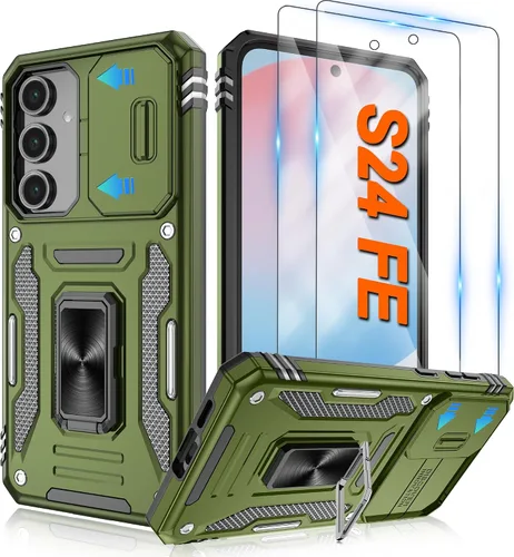Miniatura 24 de Atump Funda para Motorola Moto G Play 2024 (4G) con [paquete de 2] protector de pantalla HD y cubierta para cámara deslizante, soporte de anillo