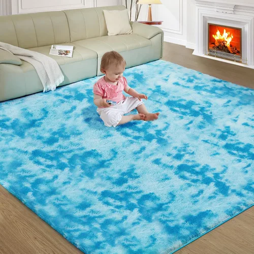 Miniatura 24 de Alfombra ultra suave para sala de estar, alfombra mullida de área 4X6 para dormitorio, alfombras modernas de pelo largo, alfombra suave