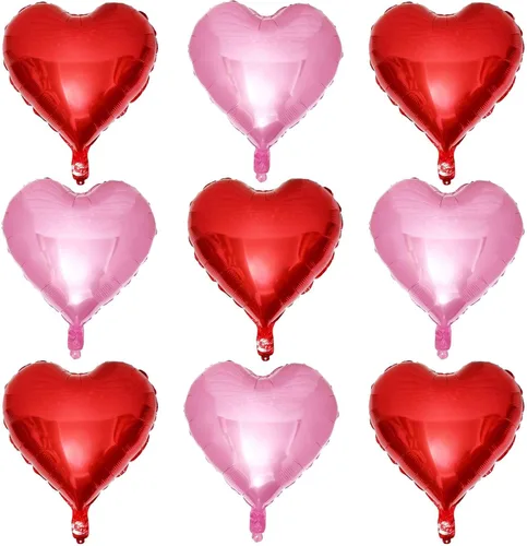 Miniatura 16 de Lovoir 10 globos de aluminio con forma de corazón azul bebé de 18 pulgadas, globos de amor para el día de San Valentín, cumpleaños, fiestas, bodas