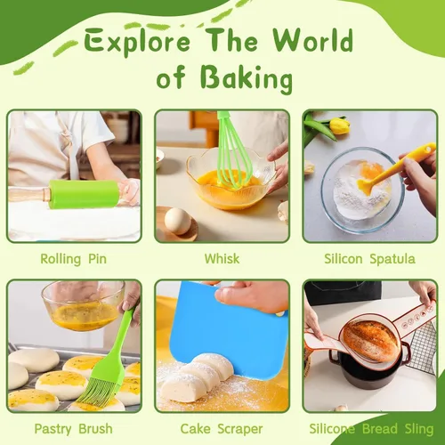 Miniatura 7 de Herramientas de Cocina Montessori para Niños Pequeños - 21 Piezas Juegos de Cocina para Niños Real - Juego de Cocina Montessori para Niños Pequeños