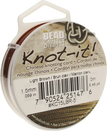 Miniatura 10 de The Beadsmith Knot-it - Cordón de nailon chino, color Siam oscuro, 0.031 in de diámetro, carrete de 49.2 ft