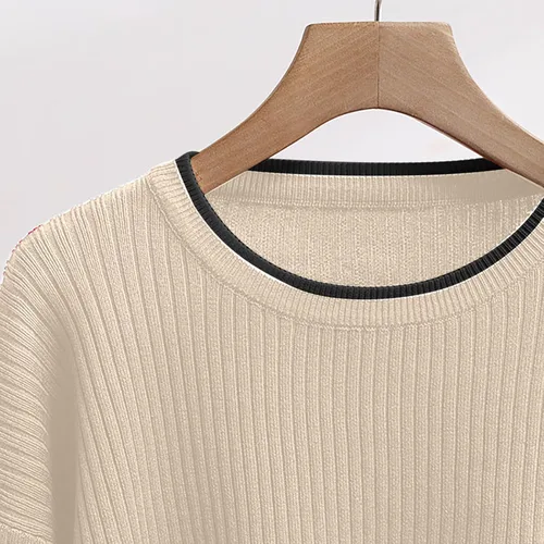 Miniatura 4 de Conjunto de dos piezas para mujer, para salir, cómodo, suéter de punto, pierna ancha, pantalones de cintura elástica, conjuntos de ropa deportiva
