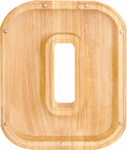 Miniatura 19 de Alcancía de 26 letras del alfabeto inglés A-Z, alcancía de madera transparente de gran capacidad, caja de ahorro de monedas personalizada