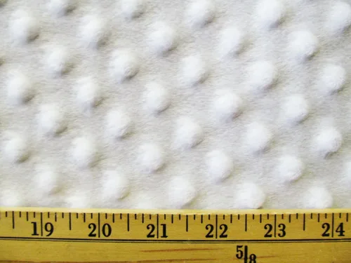 Miniatura 2 de Minky Dimple Dot - Tela blanca de 58 a 60 pulgadas por yarda