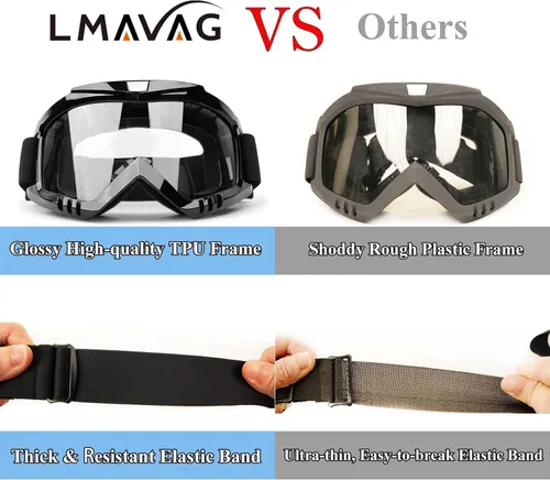 Miniatura 4 de Gafas de Motocross – Gafas MX para ATV, Motocicleta, Snowboard, Dirtbike y Deportes de Motor – Antiniebla, UV400, Antiarañazos, A Prueba de Polvo