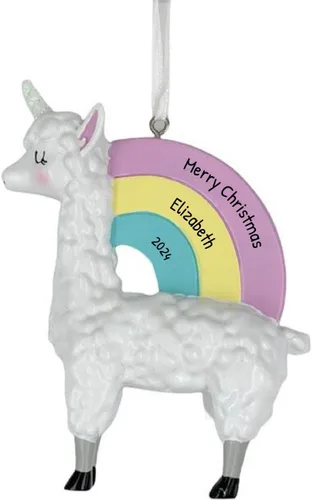 Miniatura 14 de Adornos de Navidad Personalizados de Carrusel 2025 - Adornos Personalizados de Carrusel de Navidad Adorno de Unicornio Personaje para Niñas Niña