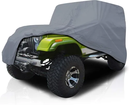 USCarCover Protección Suprema para Todo Clima, Funda Respirable para Auto Jeep CJ3 1959-1964 SUV Tela Mejorada contra la Contaminación, Polvo, Sol,