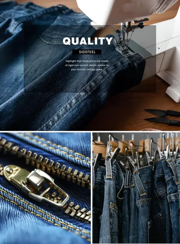Miniatura 9 de Sidefeel Jeans de cintura alta para mujer, con dobladillo sin procesar, pierna recta, pantalones de mezclilla