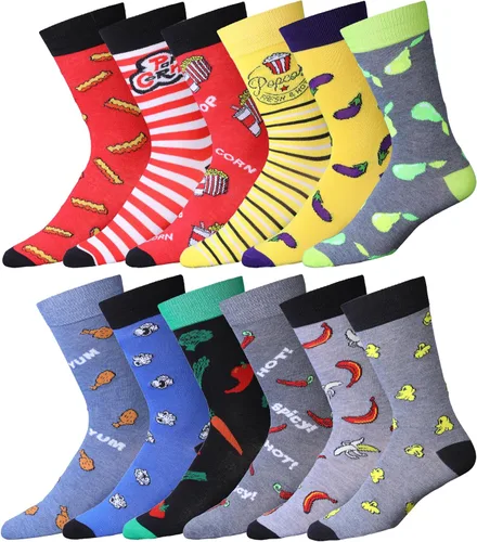 Miniatura 16 de JAMES FIALLO Calcetines de vestir para hombre, calcetines de vestir para hombre, estilo casual, coloridos, divertidos, novedosos, a la moda, paquete