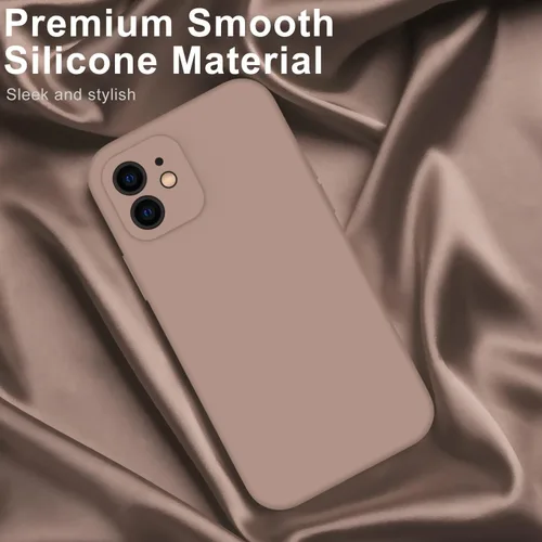 Miniatura 3 de DEENAKIN Funda de silicona compatible con iPhone 12 con protector de pantalla, mejora la protección de la cámara, funda protectora suave y flexible