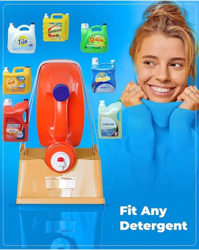 Miniatura 2 de TidyFriend - Soporte para detergente líquido para ropa con bandeja de goteo y patas de agarre de goma, soporte para organización y almacenamiento