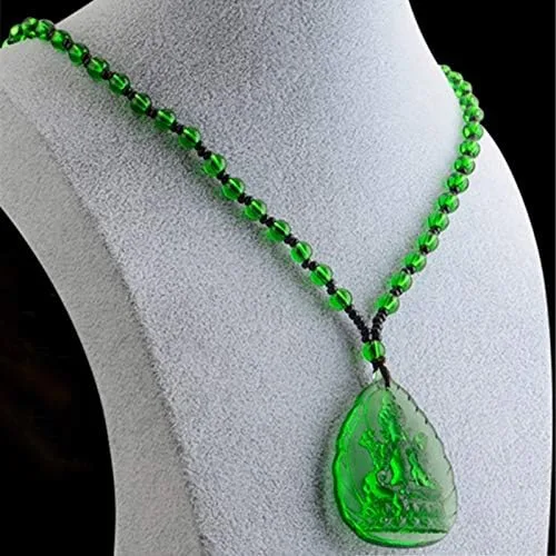 Miniatura 3 de MOONNIGHT STORE Buda - Collar con dije de gota esmaltado de Buda, collar de Buda de 25.8 pulgadas de longitud de la cadena, collar de Buda