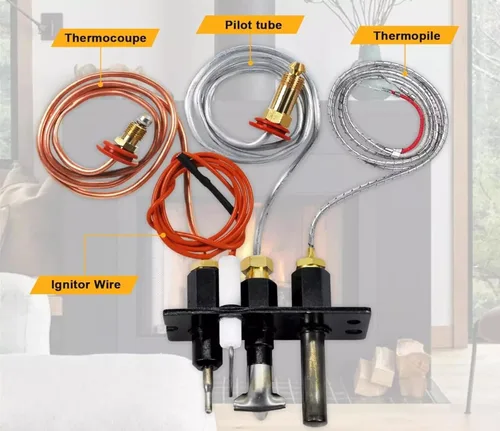 Miniatura 4 de Heat N Glo, calefactor, montaje piloto de chimenea de ventilación directa 2103-010 485-510A 4021-736 Gas natural