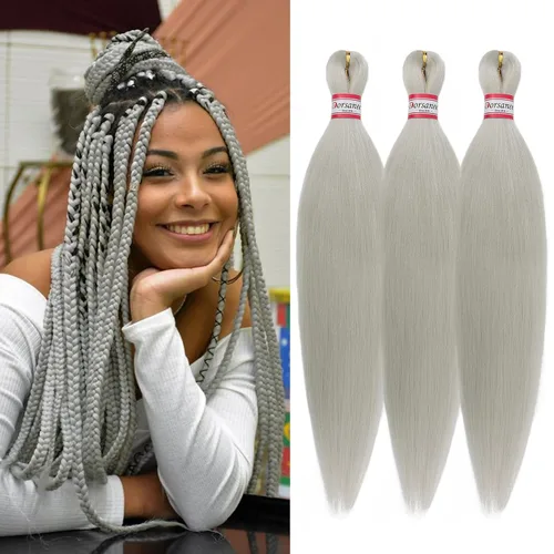 Miniatura 66 de Extensiones de cabello para trenzar preestiradas, color negro, 12 pulgadas, 8 paquetes de cabello natural para trenzar, fácil trenza, ajuste de agua