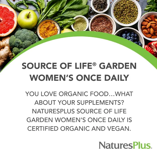Miniatura 2 de NaturesPlus Source of Life Garden Multivitamínico Once Daily para mujer, 30 tabletas, apoya la energía y el sistema inmunológico saludable