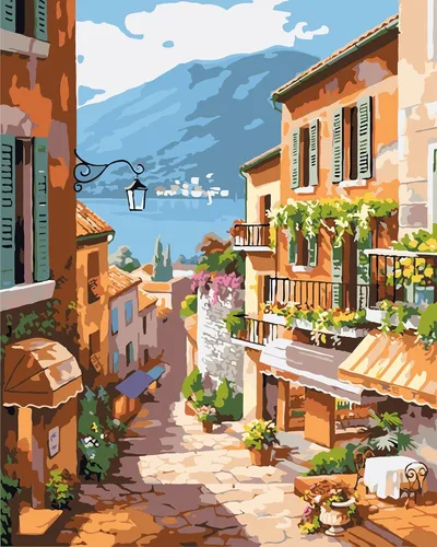 Miniatura 24 de QUITEDEW Pintura por números para adultos, pintura de cascada de montaña por números, kits de pintura de paisaje natural por números, adecuado
