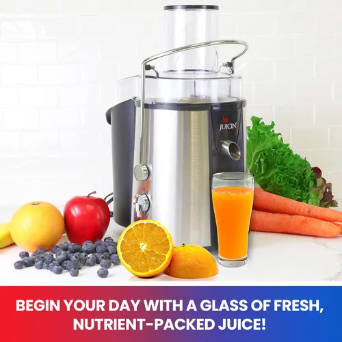 Miniatura 3 de Total Chef - Exprimidor de prensa en frío – Exprimidor de masticación lenta de 2 velocidades para verduras y frutas, extractor de jugo de alto