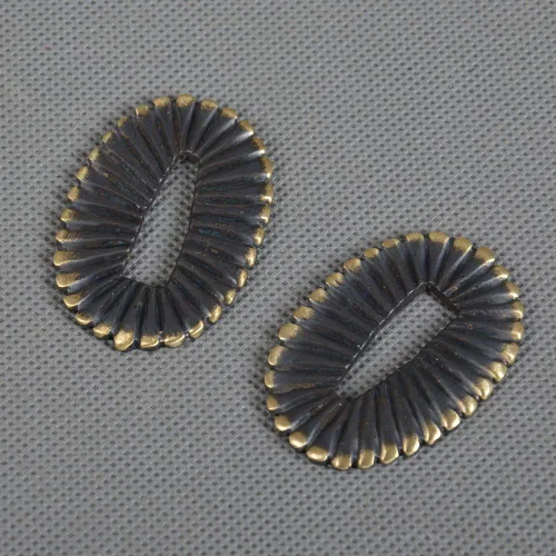 Miniatura 2 de Brass Sword Seppa Spacer for Japanese Samurai Swords Replacement 2 Pcs MN-NEWSEPPA