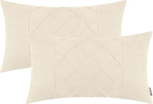 Miniatura 70 de BRAWARM Fundas de almohada 40x40 cm - Paquete de 2 fundas de almohada de chenilla negra, fundas de almohada de chenilla suave teñida sólida