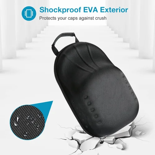 Miniatura 6 de ProCase Estuche rígido de viaje para sombreros, bolsa de transporte de almacenamiento para 7-8 gorras de béisbol, organizador de sombreros soporte